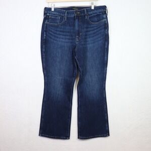 BANANA REPUBLIC Dark Wash High-Rise Crop Boot Premium Denim Jeans 32P